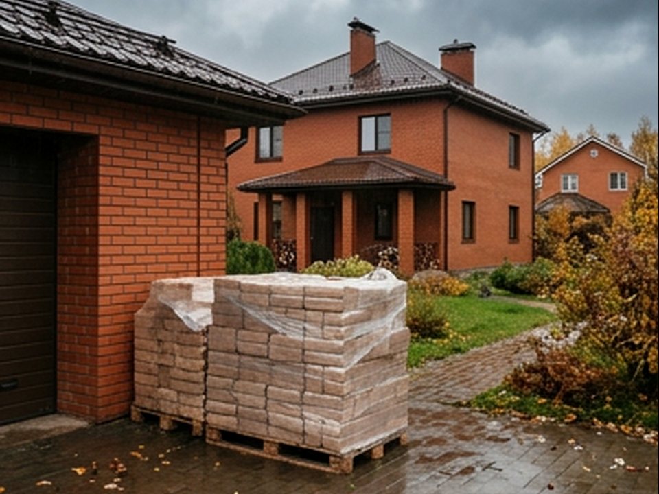 декоративная поленница — Очаговая улица, 20, Ставрополь
